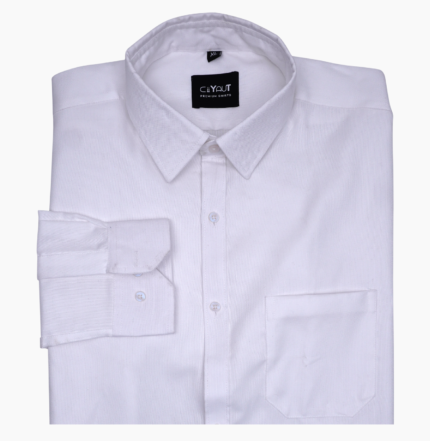 Ciiyaut Premium Men (White Textured) Formal Shirt